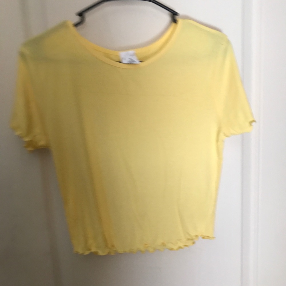 Yellow crop top